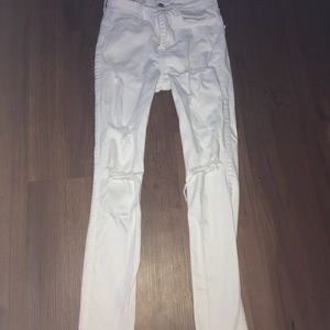 white hollister jeans